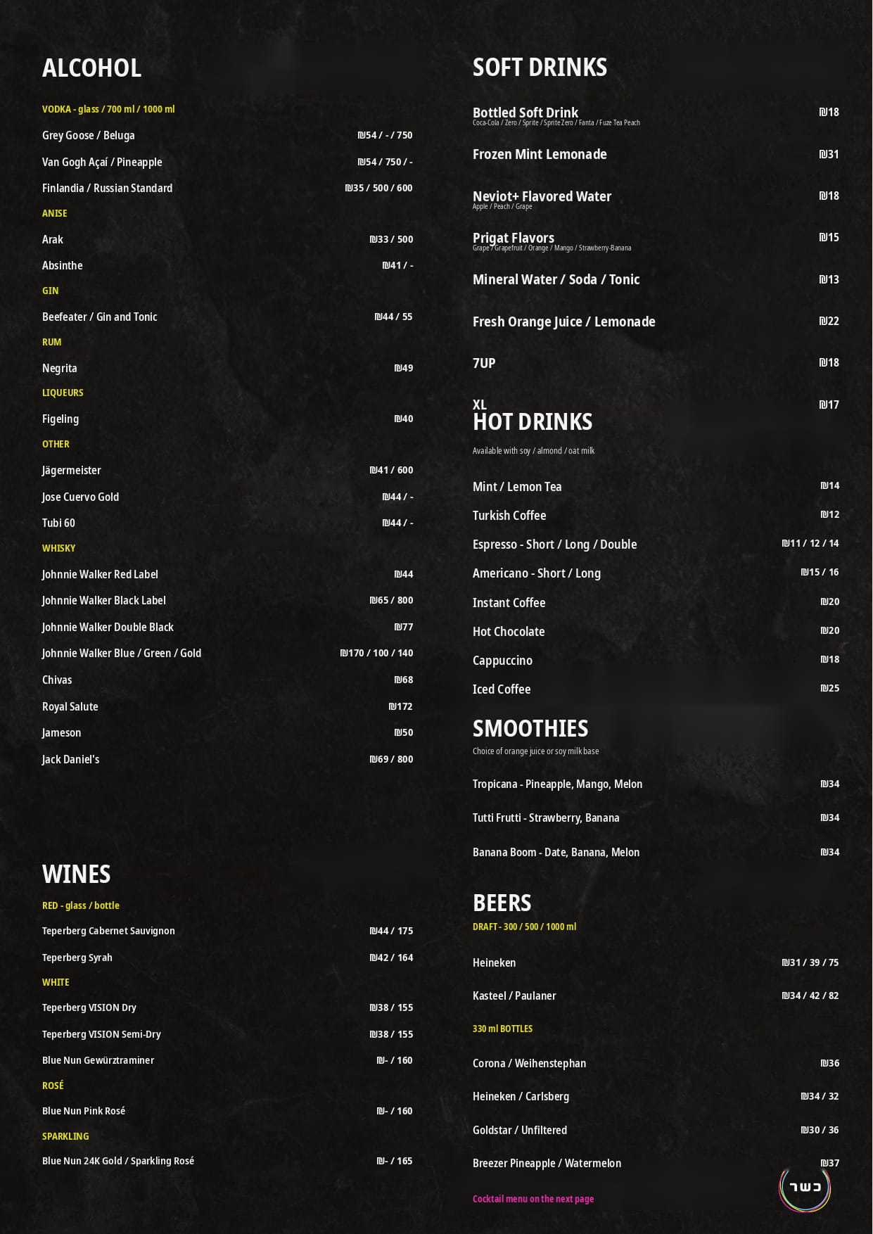 English menu page 5